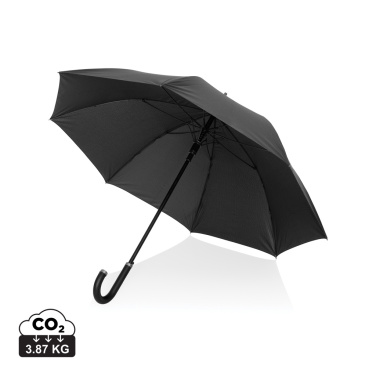 Logo trade promotional products image of: Swiss Peak Vero Aware™ RPET 25” umbrella w luxe handle