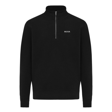 Logo trade advertising products picture of: IQONIQ Elgon recycled cotton quarter zip sweater