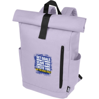 Logotrade promotional merchandise image of: Byron 15.6" GRS RPET roll-top backpack 18L