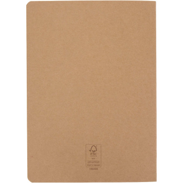 Logo trade advertising products image of: Slyk A5 kraft cahier notebook with ruled pages