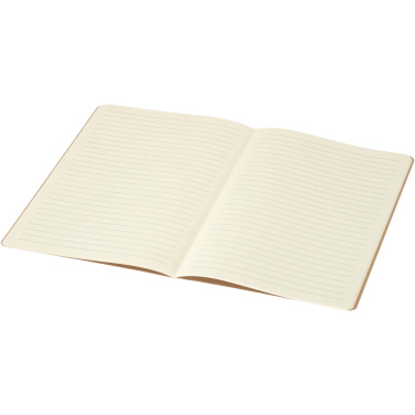 Logotrade business gift image of: Slyk A5 kraft cahier notebook with ruled pages