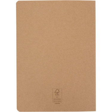 Logo trade corporate gift photo of: Slyk A5 kraft cahier notebook with dotted pages