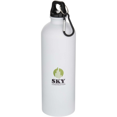 Logotrade corporate gift picture of: Oregon 750 ml matte RCS recycled single wall stainless steel water bottle with carabiner
