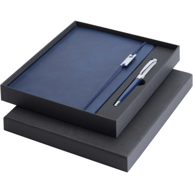 Logotrade corporate gift picture of: Legato Elegance A5 hard cover notebook and rollerball pen set