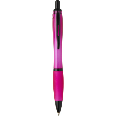 Logo trade corporate gifts picture of: Nash recycled plastic ballpoint pen with black trims (black ink)