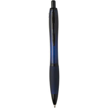 Logotrade business gift image of: Nash recycled plastic ballpoint pen with black trims (black ink)