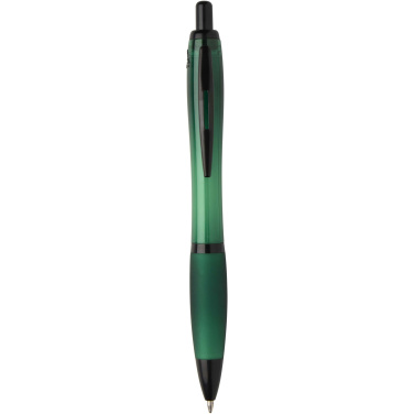 Logotrade corporate gift picture of: Nash recycled plastic ballpoint pen with black trims (black ink)