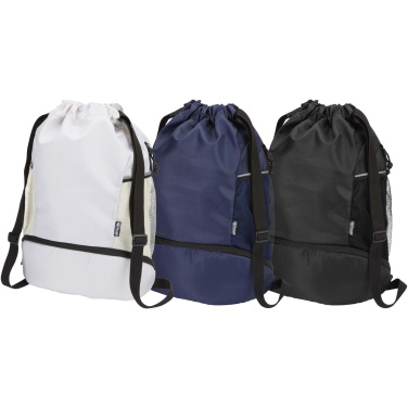 Logo trade promotional gift photo of: Nomad GRS recycled sports drawstring bag with bottom compartment 18L