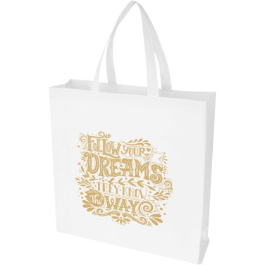 Logotrade advertising product picture of: EcoSeal GRS recycled nonwoven gusset tote bag 12L