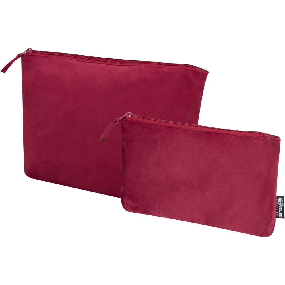 Logo trade promotional gifts picture of: Swift GRS recycled velvet toiletry bag set