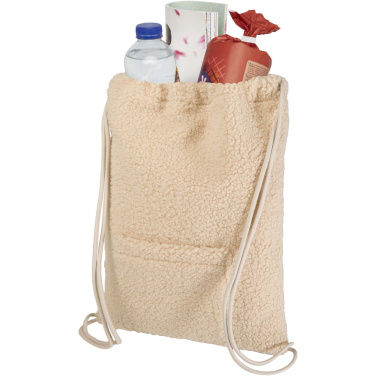 Logotrade promotional item image of: Bear GRS recycled sherpa drawstring backpack 9L