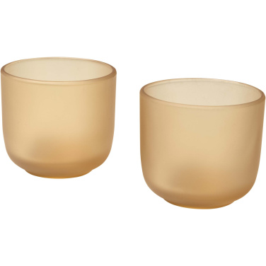 Logo trade advertising products image of: Male 200 ml glass cups - set of 2