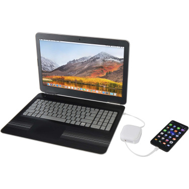 Logotrade corporate gift picture of: Gloas 5-in-1 recycled retractable data sync and 100W fast charge cable with smartphone tool kit