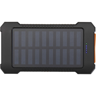 Logo trade promotional products picture of: Altair 5000 mAh 10W recycled plastic rugged solar power bank with built-in torch