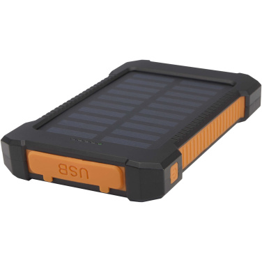 Logotrade promotional giveaway picture of: Altair 5000 mAh 10W recycled plastic rugged solar power bank with built-in torch