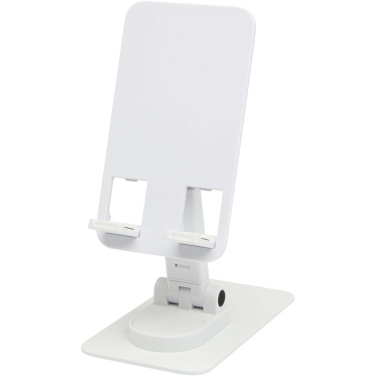 Logotrade corporate gift picture of: Alhena recycled plastic foldeable phone holder with metal desk stand