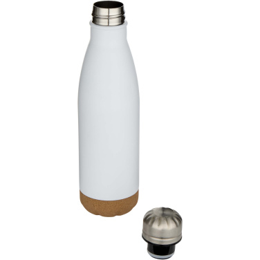 Logo trade promotional gifts picture of: Cove 500 ml double wall vacuum insulated stainless steel water bottle with cork details