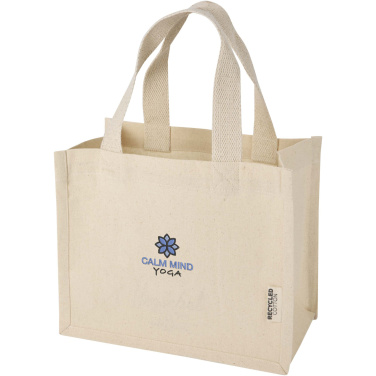 Logo trade promotional merchandise image of: Odessa 220 g/m² GRS recycled cotton mini gusset tote bag 9L