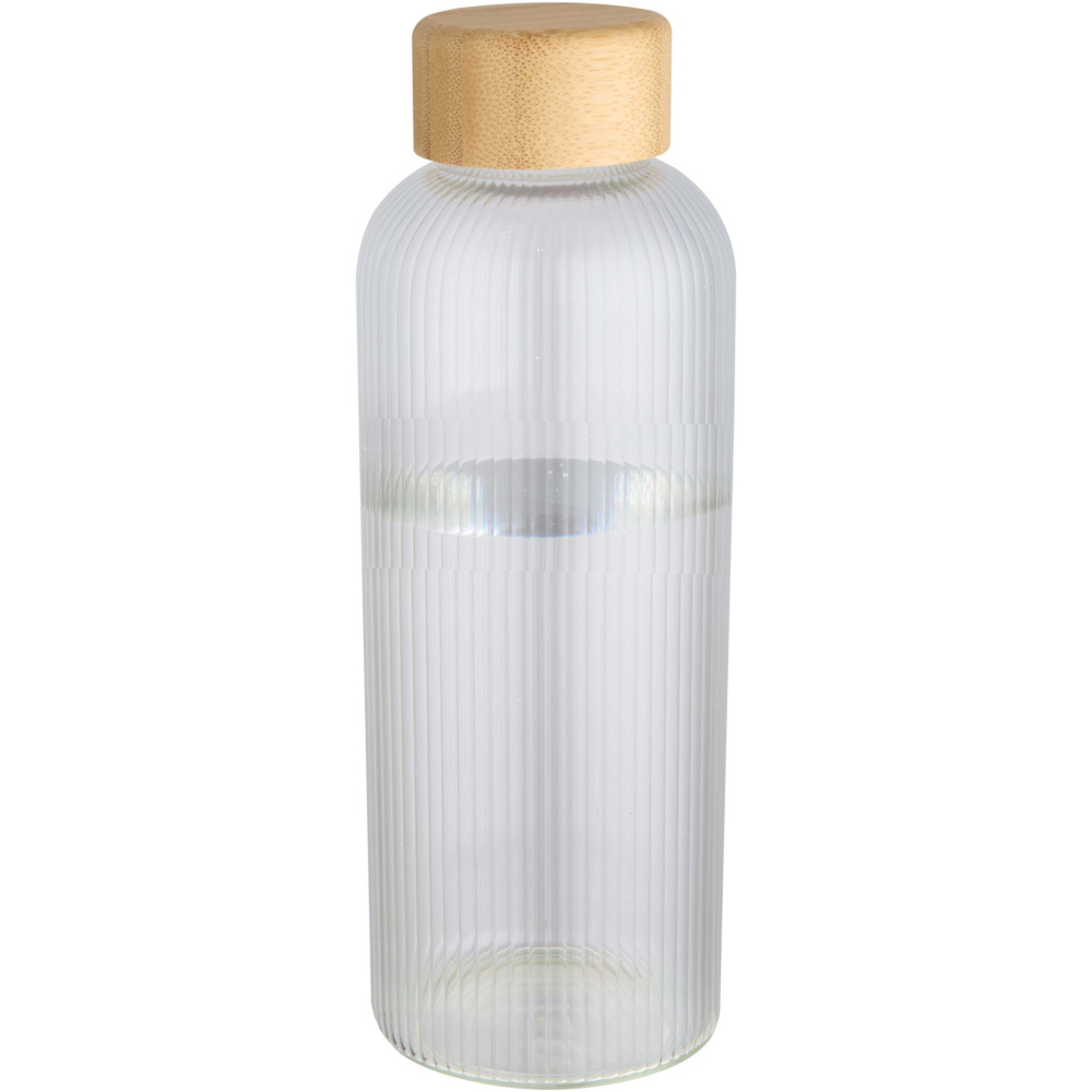 Logo trade promotional products picture of: Mirage 650 ml single-walled borosilicate glass bottle with bamboo lid