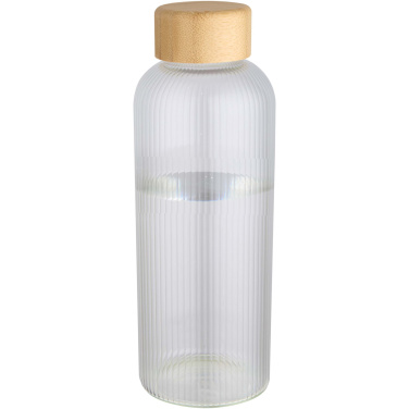Logo trade promotional gifts image of: Mirage 650 ml single-walled borosilicate glass bottle with bamboo lid