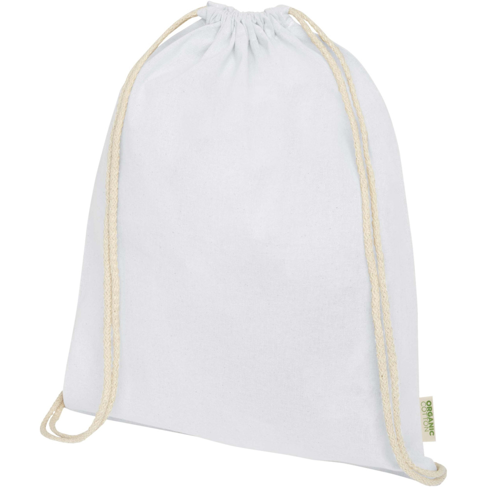 Logo trade corporate gift photo of: Odisha 140 g/m² OCS organic drawstring bag 5L
