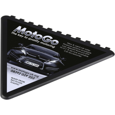 Logo trade business gift photo of: Frosty triangular recycled plastic ice scraper