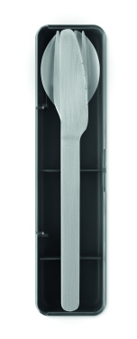 Logo trade corporate gifts image of: Stainless steel cutlery set