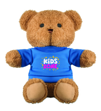 Logo trade promotional giveaways image of: Teddy bear with t-shirt 23 cm