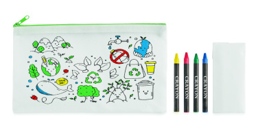 Logo trade business gift photo of: Pencil case with 4 crayons