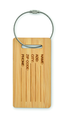 Logo trade promotional items picture of: Bamboo luggage tag