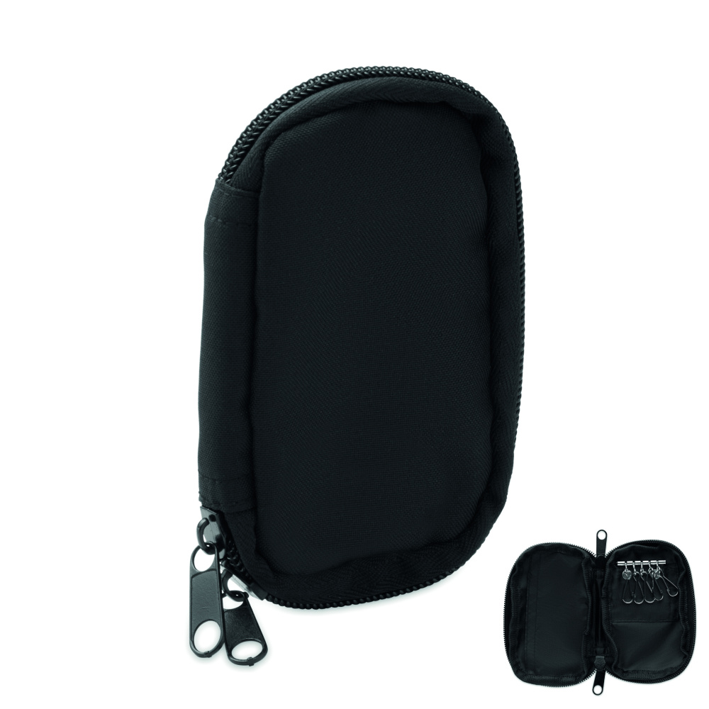 Logotrade promotional item picture of: Key case in 300D RPET