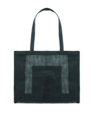 Logo trade business gifts image of: RPET mesh shopping bag