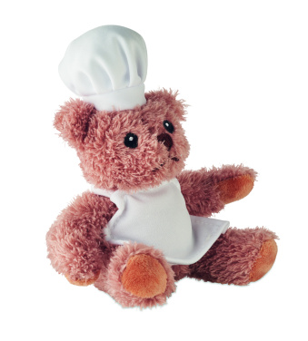 Logo trade corporate gifts image of: Teddy bear plush chef