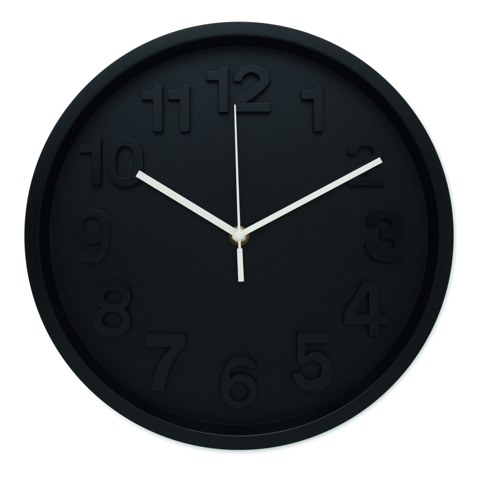 Logo trade corporate gifts image of: Wall clock in PP