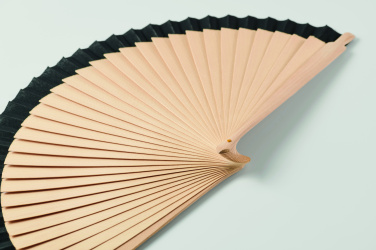 Logo trade promotional gifts image of: Wooden hand fan