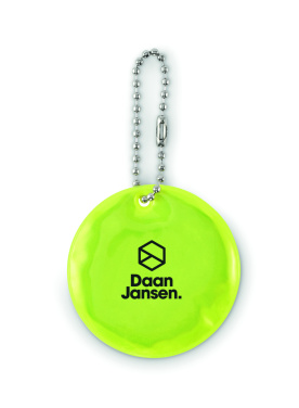 Logo trade business gifts image of: Round reflective keyring
