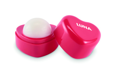 Logo trade promotional gifts picture of: Heart shape vegan lip balm
