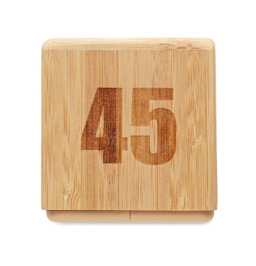 Logotrade advertising products photo of: Bamboo twist snooze timer