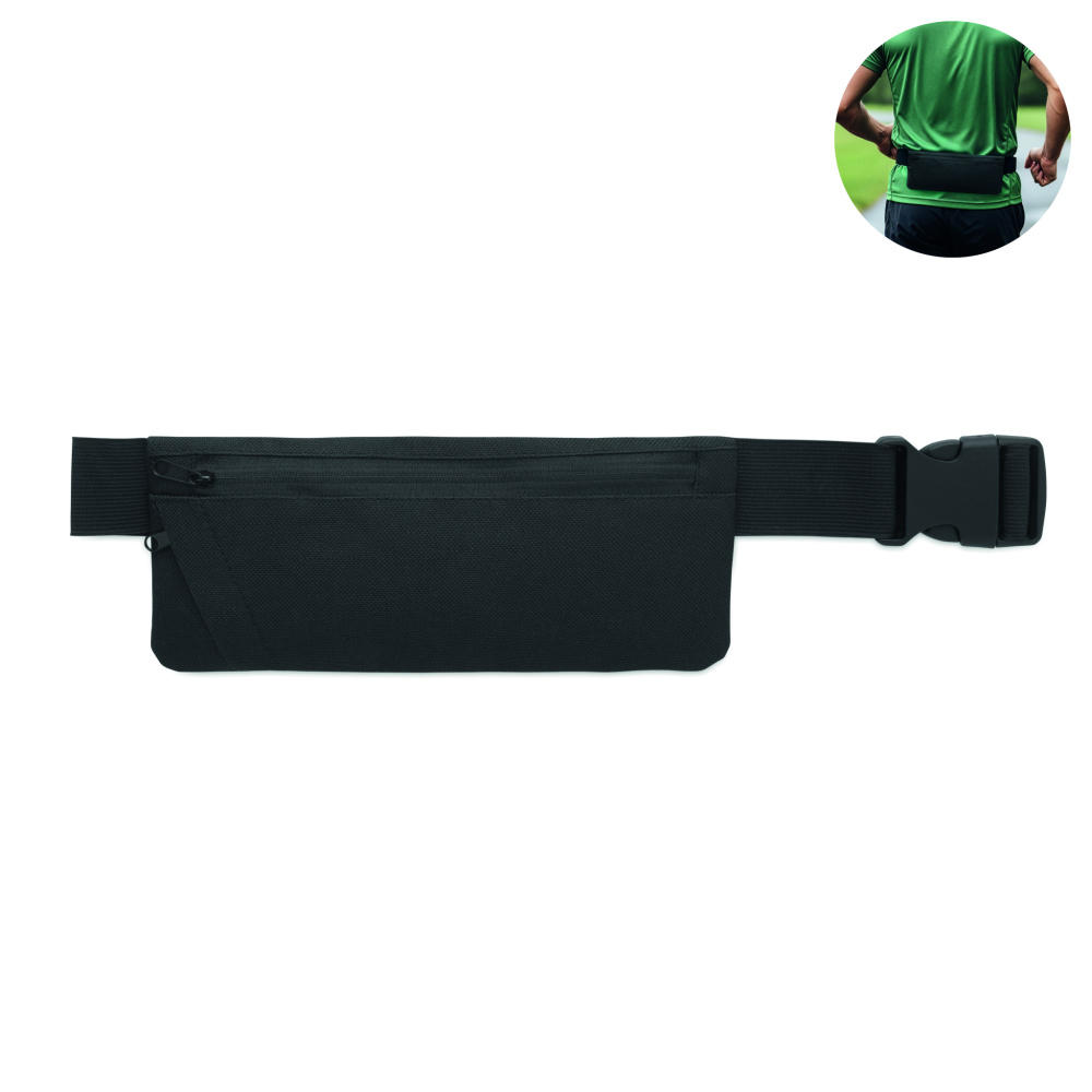 Logotrade promotional item picture of: Sports waist bag 600D RPET