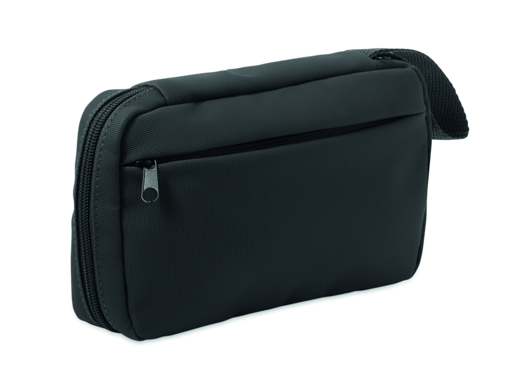 Logo trade promotional merchandise image of: Toiletry bag 600D RPET