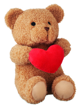 Logo trade business gift photo of: Teddy bear with heart 23cm