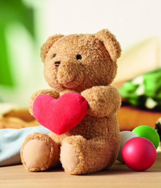Logotrade promotional giveaway picture of: Teddy bear with heart 23cm