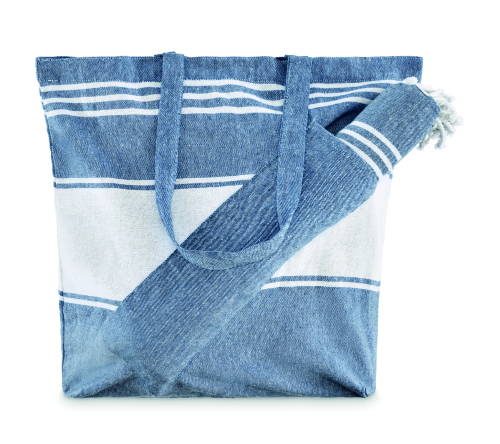 Logo trade promotional merchandise photo of: Beach bag with hammam towel