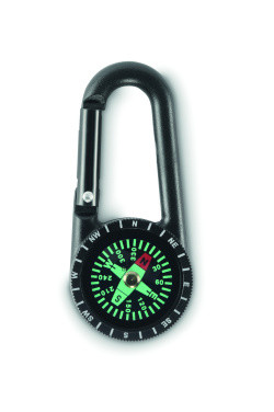 Logo trade promotional giveaways image of: Outdoor compass with carabiner