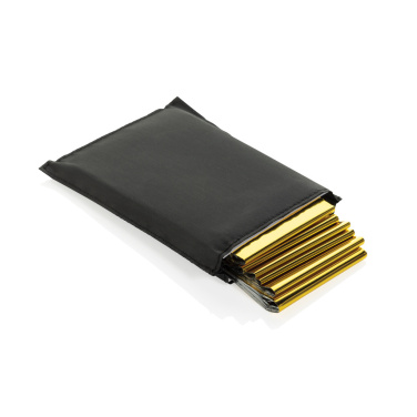 Logotrade promotional merchandise image of: Solra emergency blanket in RCS recycled RPET pouch