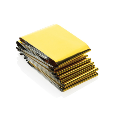 Logo trade advertising product photo of: Solra emergency blanket in RCS recycled RPET pouch