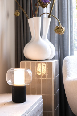 Logotrade corporate gift image of: Lux RCS recycled plastic 10W speaker lamp