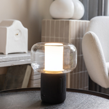 Logo trade promotional merchandise photo of: Lux RCS recycled plastic 10W speaker lamp