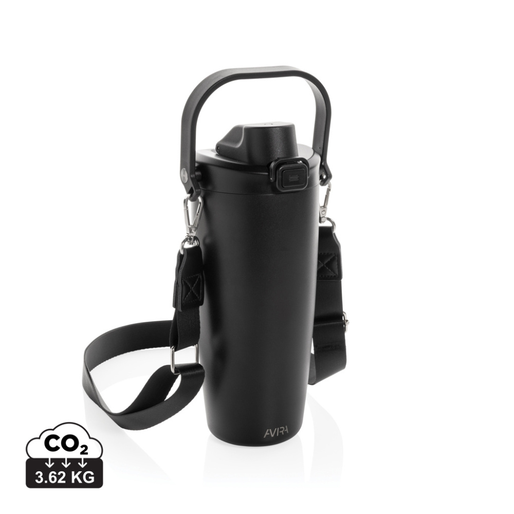 Logo trade promotional gift photo of: Avira Ayala RCS re-steel duosip lockable crossbody tumbler
