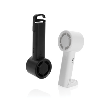 Logotrade promotional giveaway image of: Twist RCS recycled plastic re-chargeable portable fan